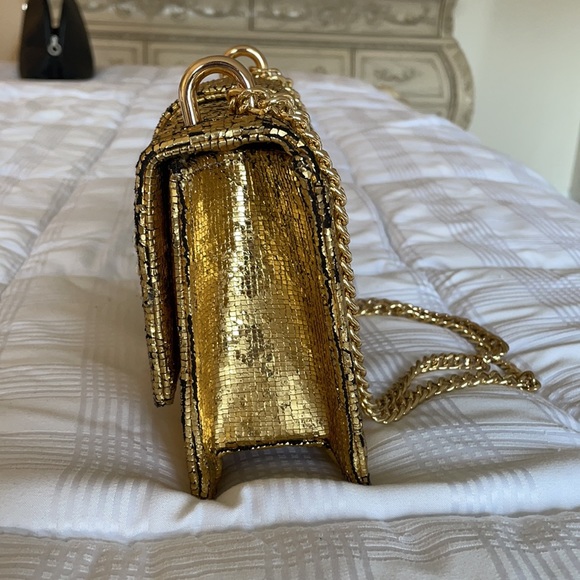 Gold Bedazzled Mini shoulder bag!! - Picture 5 of 6